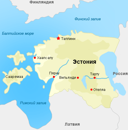 карта эстонии