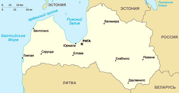 карта латвии